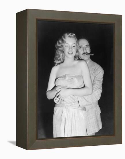 Marilyn Monroe, Groucho Marx, Love Happy, 1949-null-Framed Premier Image Canvas