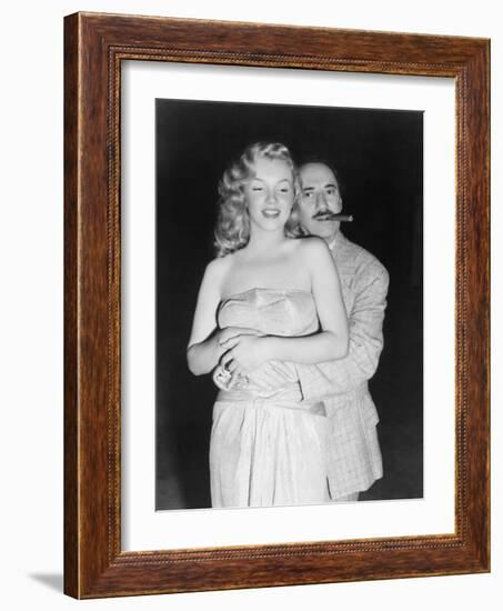 Marilyn Monroe, Groucho Marx, Love Happy, 1949-null-Framed Photographic Print