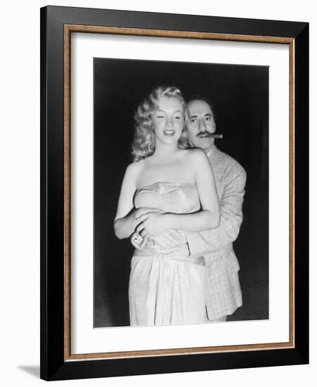 Marilyn Monroe, Groucho Marx, Love Happy, 1949-null-Framed Photographic Print