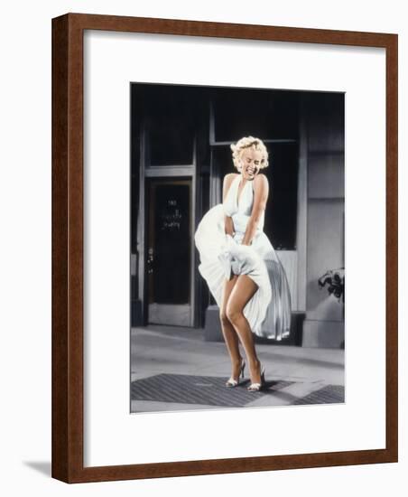 Marilyn Monroe in 'The Seven Year Itch', 1955-null-Framed Photo