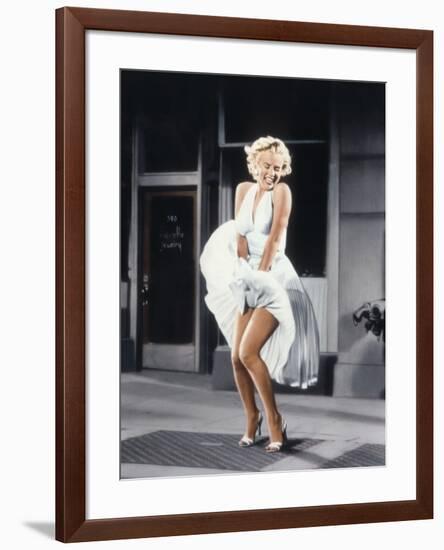 Marilyn Monroe in 'The Seven Year Itch', 1955-null-Framed Photo