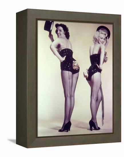 Marilyn Monroe, Jane Russell "Gentlemen Prefer Blondes" 1953, Directed by Howard Hawks-null-Framed Premier Image Canvas