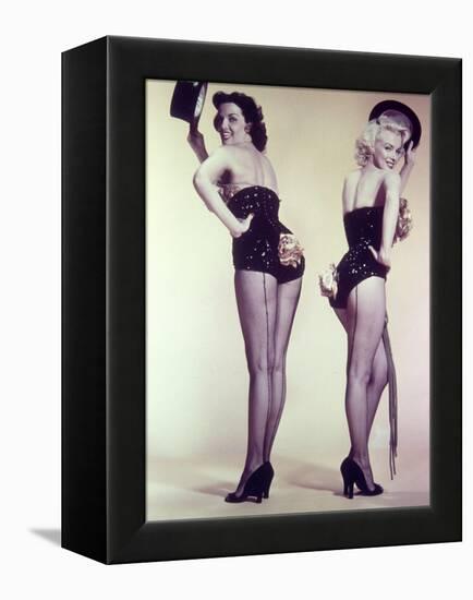 Marilyn Monroe, Jane Russell "Gentlemen Prefer Blondes" 1953, Directed by Howard Hawks-null-Framed Premier Image Canvas