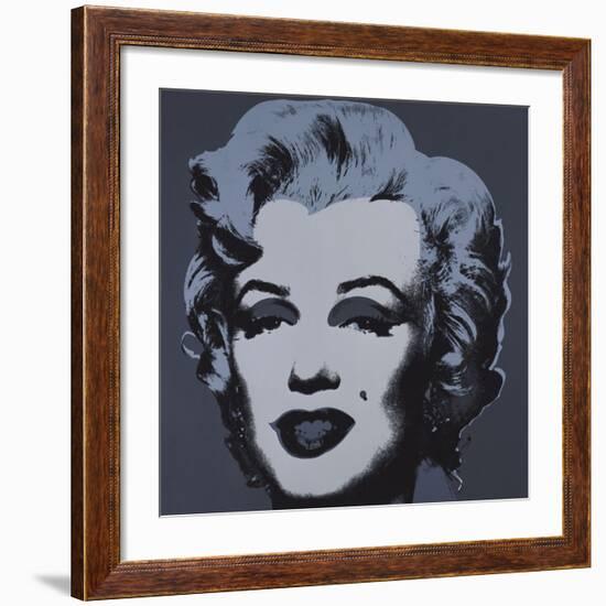 Marilyn Monroe (Marilyn), 1967 (black)-Andy Warhol-Framed Art Print