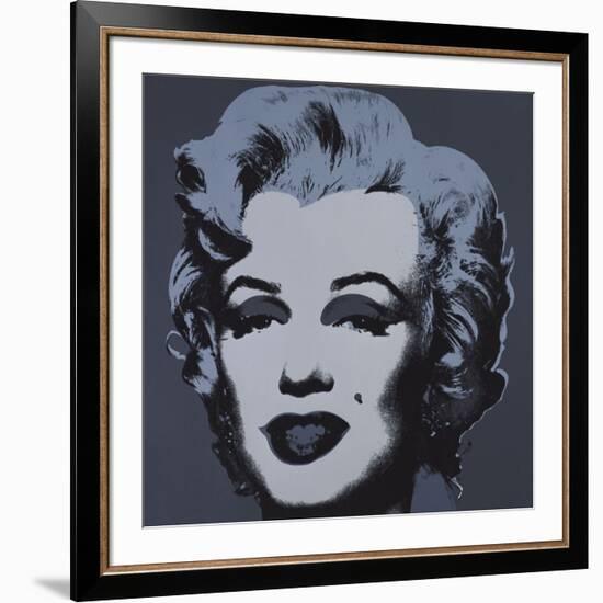 Marilyn Monroe (Marilyn), 1967 (black)-Andy Warhol-Framed Art Print