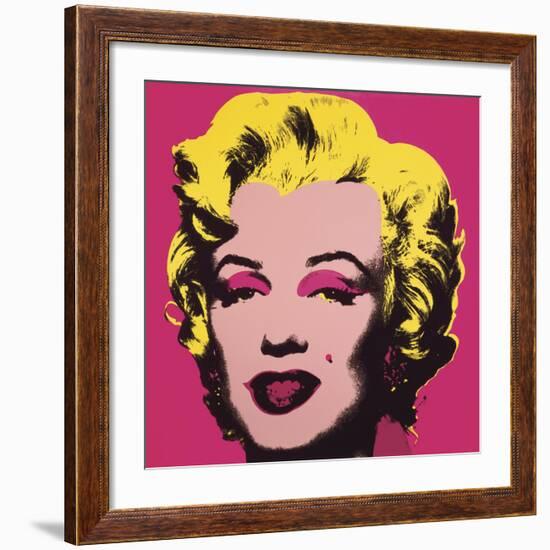 Marilyn Monroe (Marilyn), 1967 (hot pink)-Andy Warhol-Framed Art Print