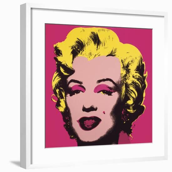 Marilyn Monroe (Marilyn), 1967 (hot pink)-Andy Warhol-Framed Art Print