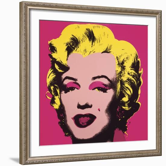 Marilyn Monroe (Marilyn), 1967 (hot pink)-Andy Warhol-Framed Art Print