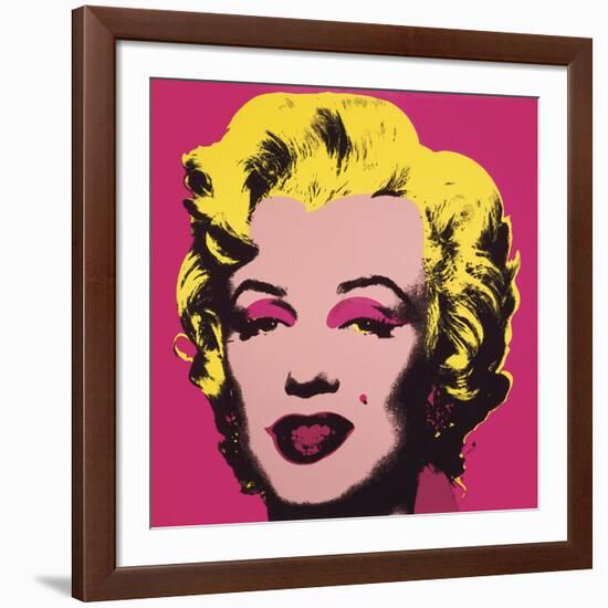 Marilyn Monroe (Marilyn), 1967 (hot pink)-Andy Warhol-Framed Art Print