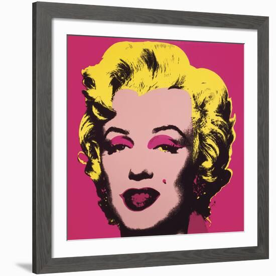 Marilyn Monroe (Marilyn), 1967 (hot pink)-Andy Warhol-Framed Art Print