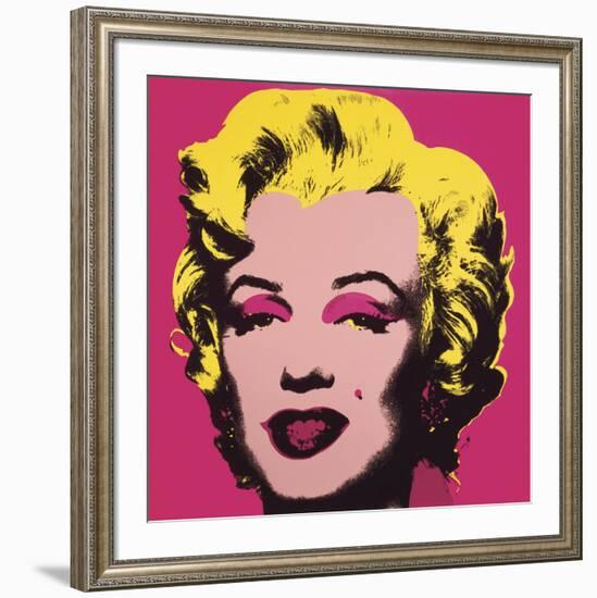 Marilyn Monroe (Marilyn), 1967 (hot pink)-Andy Warhol-Framed Art Print