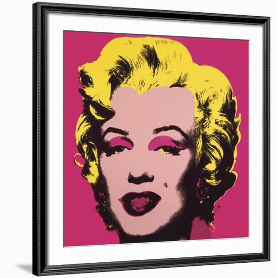 Marilyn Monroe (Marilyn), 1967 (hot pink)-Andy Warhol-Framed Art Print