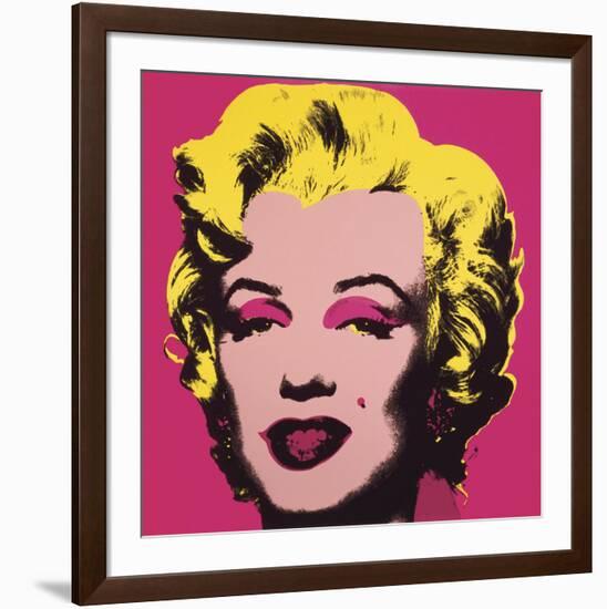 Marilyn Monroe (Marilyn), 1967 (hot pink)-Andy Warhol-Framed Art Print