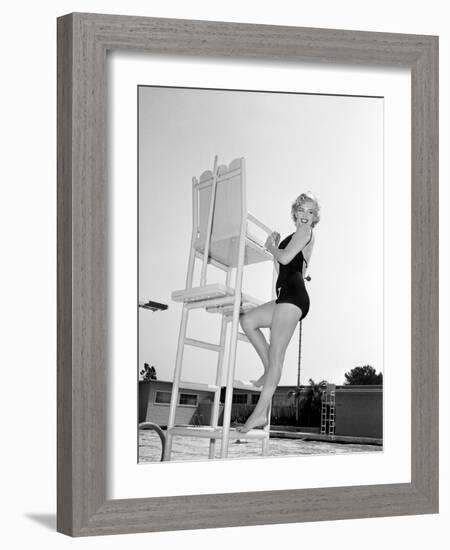 Marilyn Monroe. "Monkey Business" [1952], Directed by Howard Hawks.-null-Framed Photographic Print