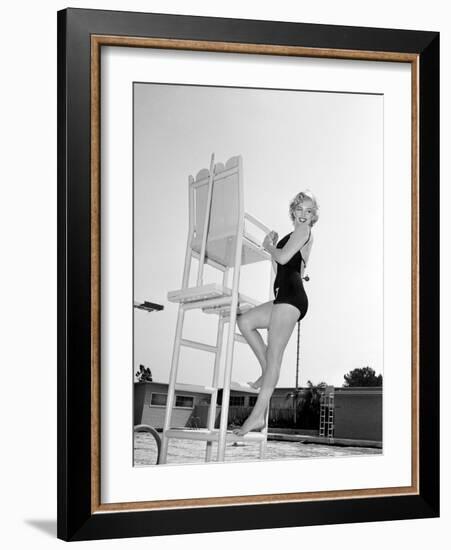 Marilyn Monroe. "Monkey Business" [1952], Directed by Howard Hawks.-null-Framed Photographic Print