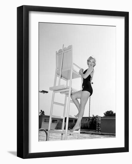 Marilyn Monroe. "Monkey Business" [1952], Directed by Howard Hawks.-null-Framed Photographic Print