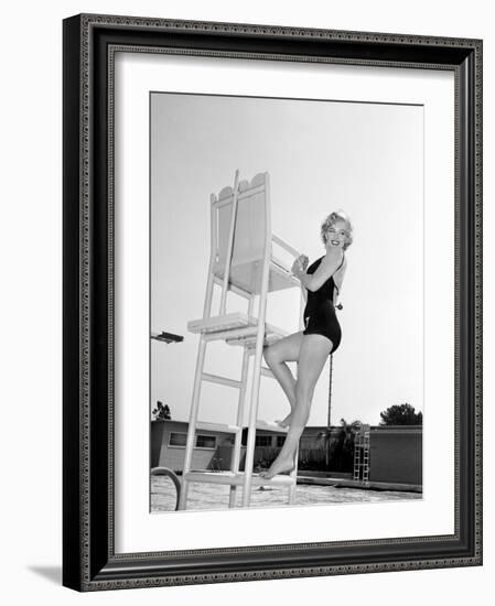 Marilyn Monroe. "Monkey Business" [1952], Directed by Howard Hawks.-null-Framed Photographic Print