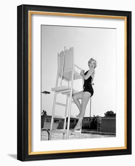 Marilyn Monroe. "Monkey Business" [1952], Directed by Howard Hawks.-null-Framed Photographic Print