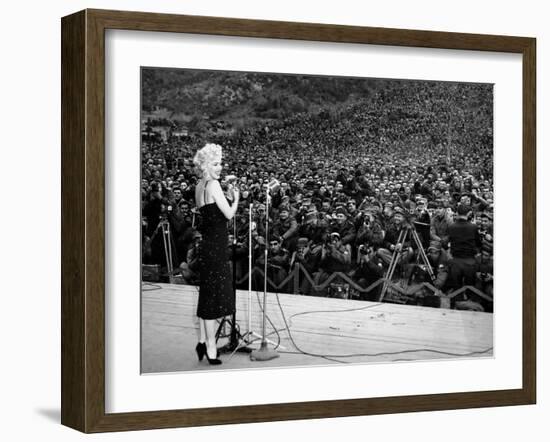 Marilyn Monroe Named "Member of Honour of the 25E Division" on February 16-19, 1954-null-Framed Photo