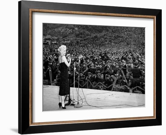 Marilyn Monroe Named "Member of Honour of the 25E Division" on February 16-19, 1954-null-Framed Photo