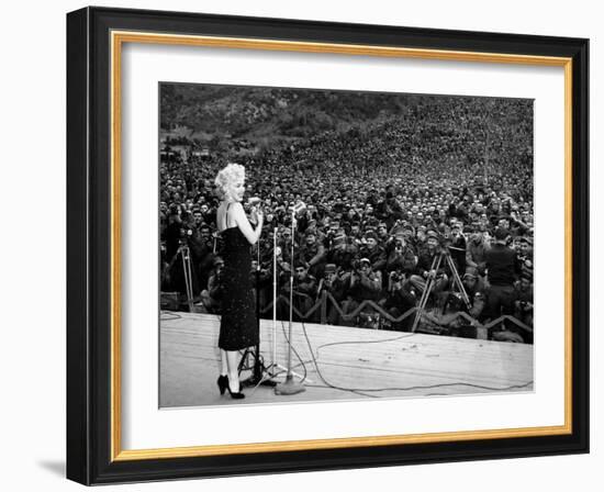 Marilyn Monroe Named "Member of Honour of the 25E Division" on February 16-19, 1954-null-Framed Photo