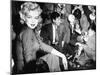 Marilyn Monroe Surronded by Photographers C. 1955-null-Mounted Photo