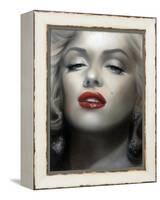 Marilyn: Red Lips-Shen-Framed Stretched Canvas