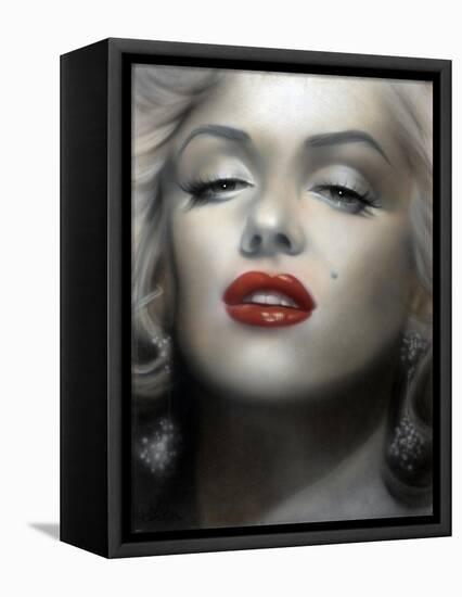 Marilyn: Red Lips-Shen-Framed Stretched Canvas