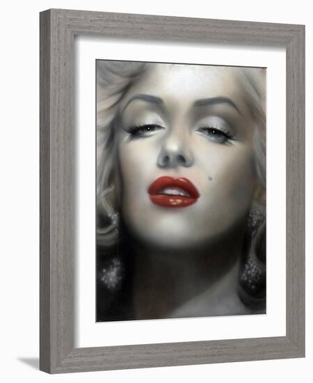 Marilyn: Red Lips-Shen-Framed Art Print