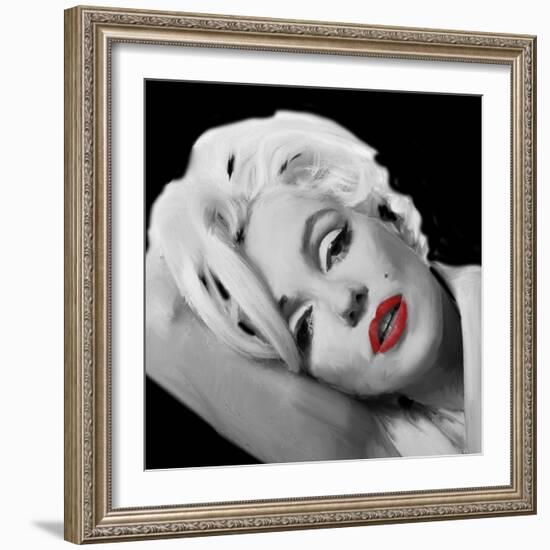 Marilyn's Lips-Jerry Michaels-Framed Art Print