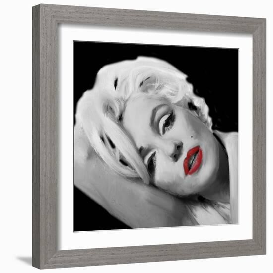 Marilyn's Lips-Jerry Michaels-Framed Art Print