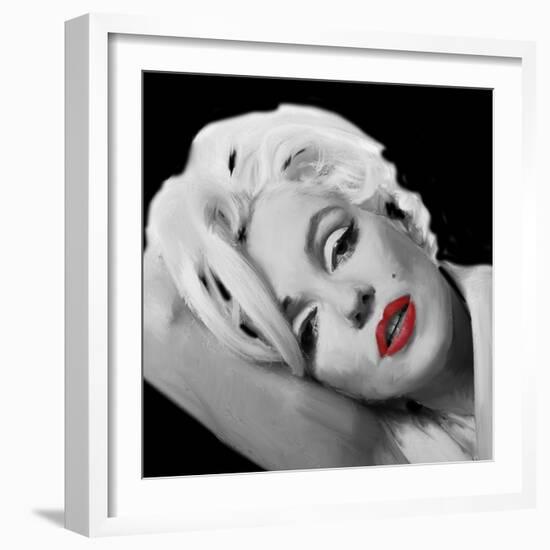 Marilyn's Lips-Jerry Michaels-Framed Art Print