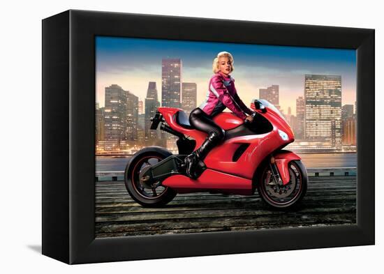 Marilyn's Red Ride - Norma Jean-JJ Brando-Framed Stretched Canvas