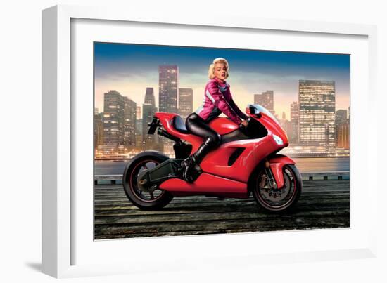 Marilyn's Red Ride - Norma Jean-JJ Brando-Framed Art Print