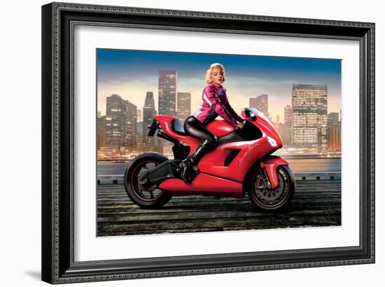 Marilyn's Red Ride - Norma Jean-JJ Brando-Framed Art Print