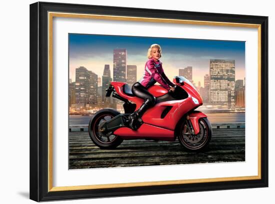 Marilyn's Red Ride - Norma Jean-JJ Brando-Framed Art Print