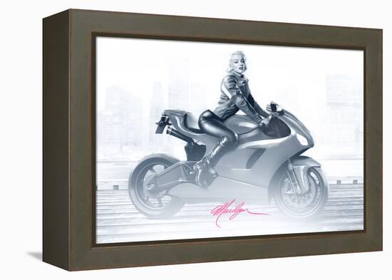 Marilyn's Ride in Pink-JJ Brando-Framed Stretched Canvas