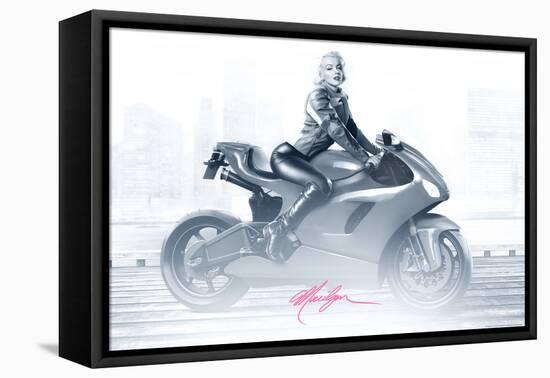 Marilyn's Ride in Pink-JJ Brando-Framed Stretched Canvas