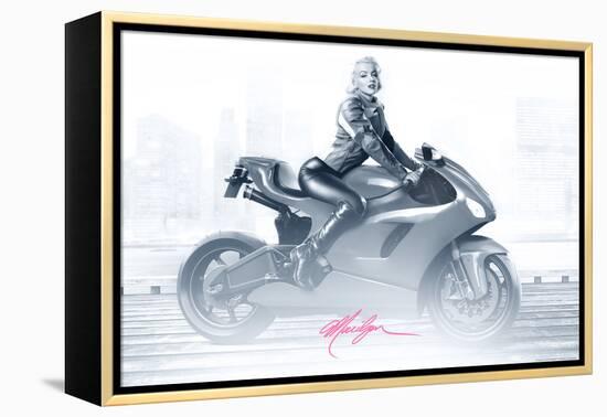 Marilyn's Ride in Pink-JJ Brando-Framed Stretched Canvas