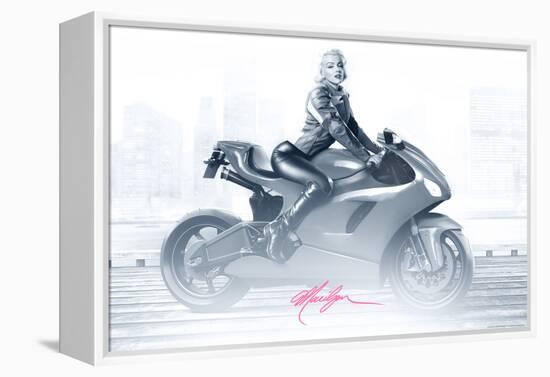 Marilyn's Ride in Pink-JJ Brando-Framed Stretched Canvas