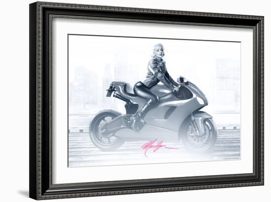 Marilyn's Ride in Pink-JJ Brando-Framed Art Print