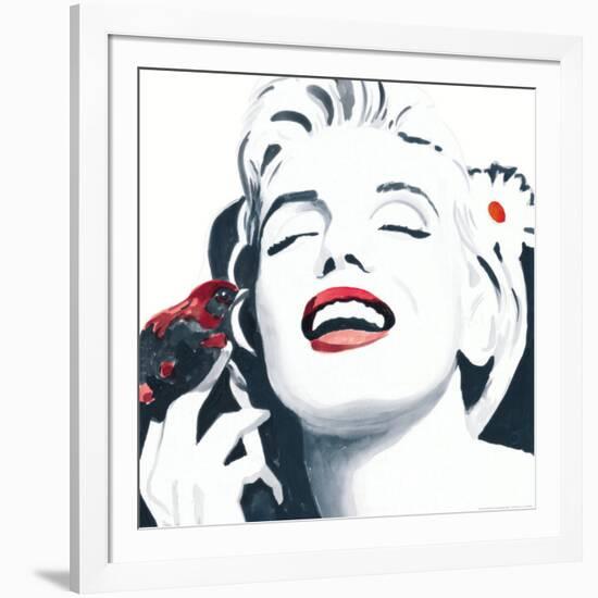 Marilyn Study with Flower-Irene Celic-Framed Art Print