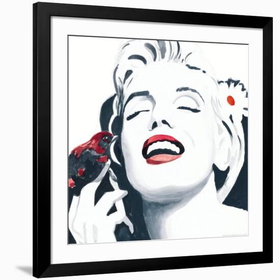 Marilyn Study with Flower-Irene Celic-Framed Art Print