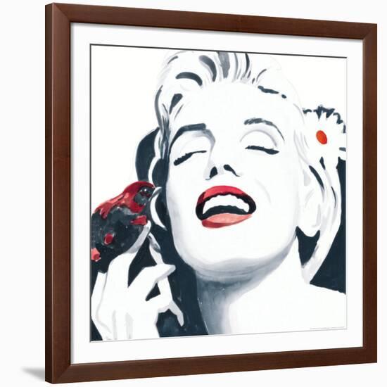 Marilyn Study with Flower-Irene Celic-Framed Art Print