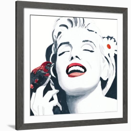 Marilyn Study with Flower-Irene Celic-Framed Art Print