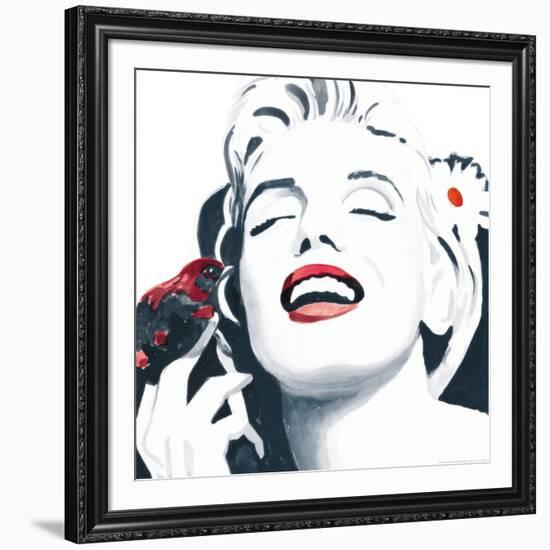 Marilyn Study with Flower-Irene Celic-Framed Art Print