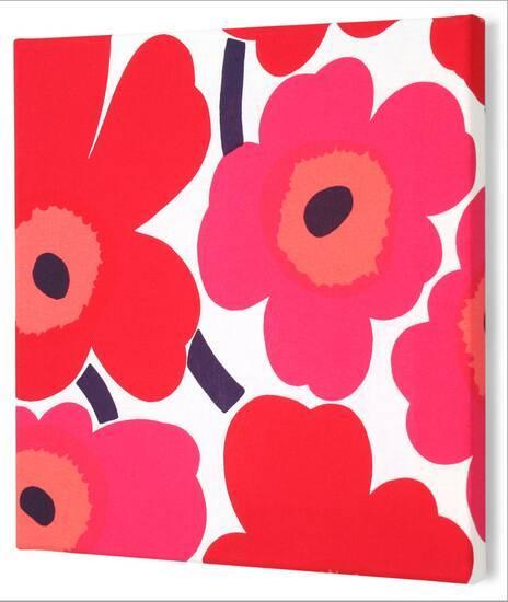 Marimekko Unikko Fabric Panel Red Pieni 15x15 Alternative Wall Decor Art Com