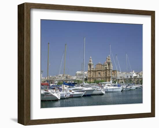 Marina and Church, Malta-Peter Thompson-Framed Photographic Print