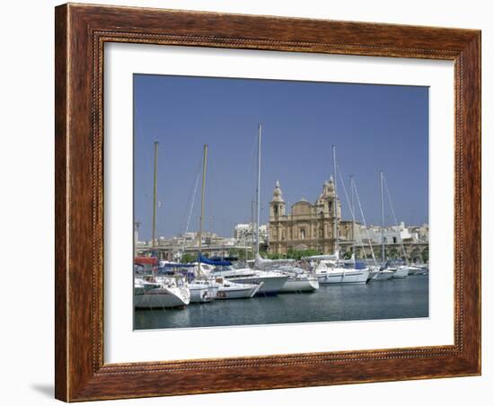 Marina and Church, Malta-Peter Thompson-Framed Photographic Print