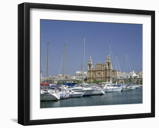 Marina and Church, Malta-Peter Thompson-Framed Photographic Print